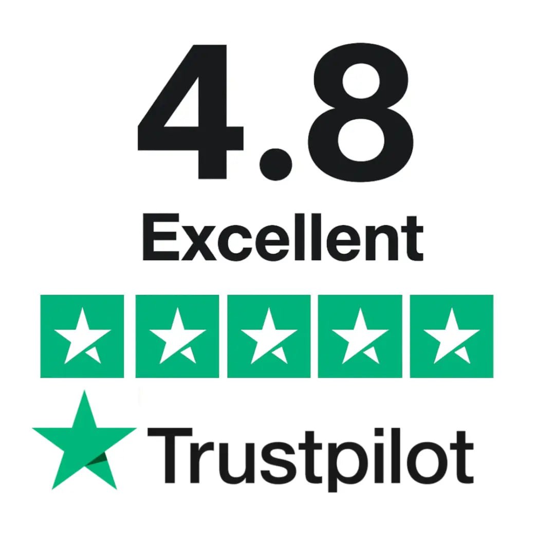 Rated 4.8 out of 5 on Trustpilot